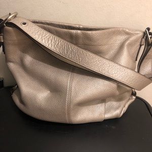 Silver/Metallic COACH Bag